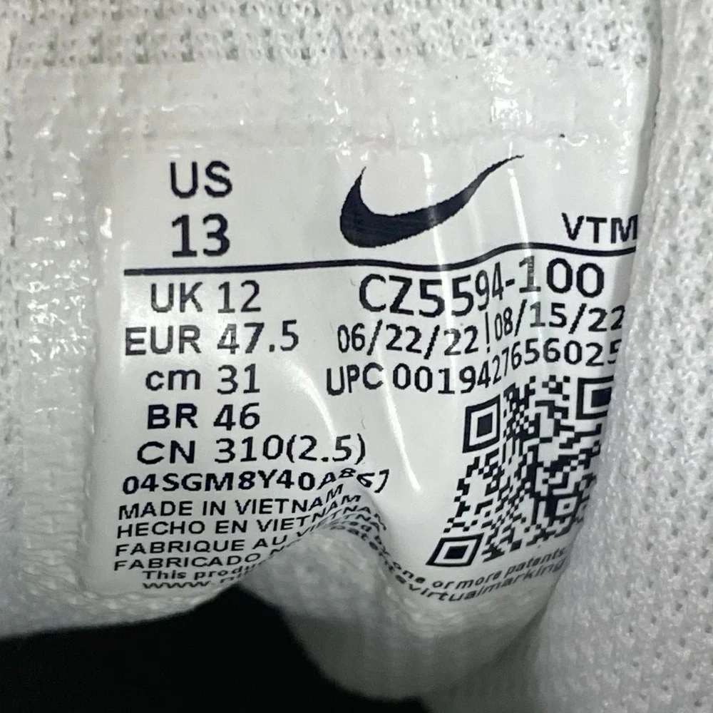 Nike Air Max 90 Shoes Mens Size 13 White Leather Running Sneakers CZ5594-100 NEW